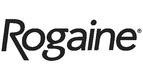 Логотип бренду Rogaine — оригінальний засіб із міноксидилом для відновлення та росту волосся.