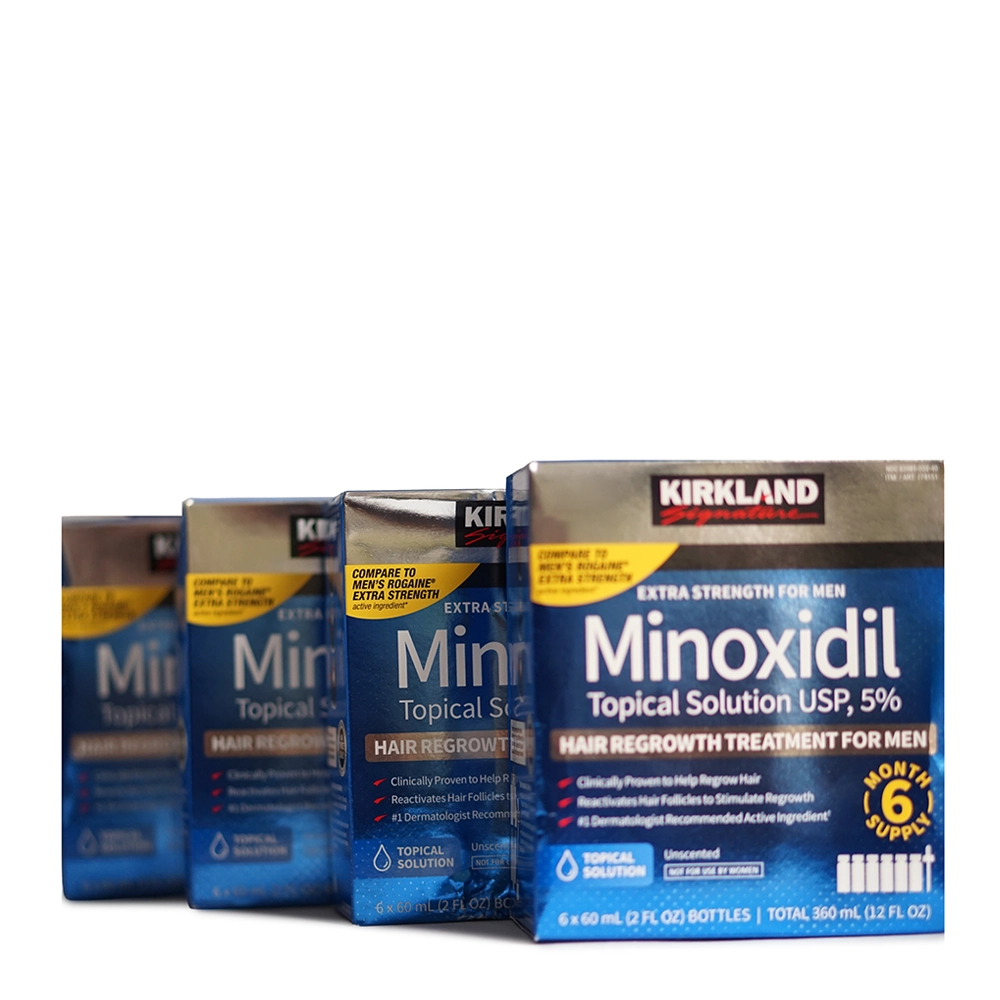 Лосьйон Міноксидил kirkland 5% для росту волосся, 3 флакони 60 мл