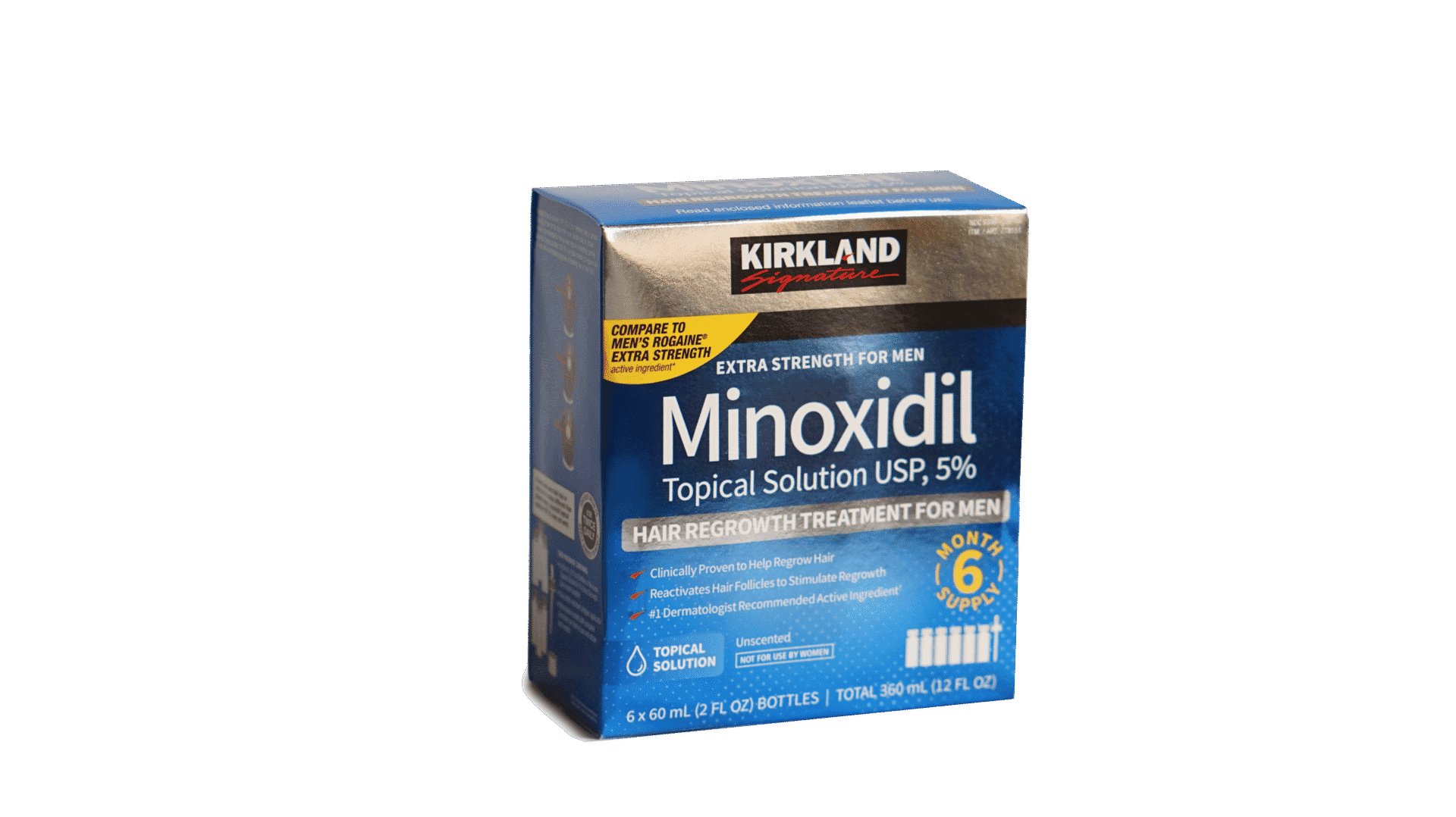 Міноксиділ для стимуляції росту волосся у чоловіків, 5% топічний розчин для відновлення волосся.