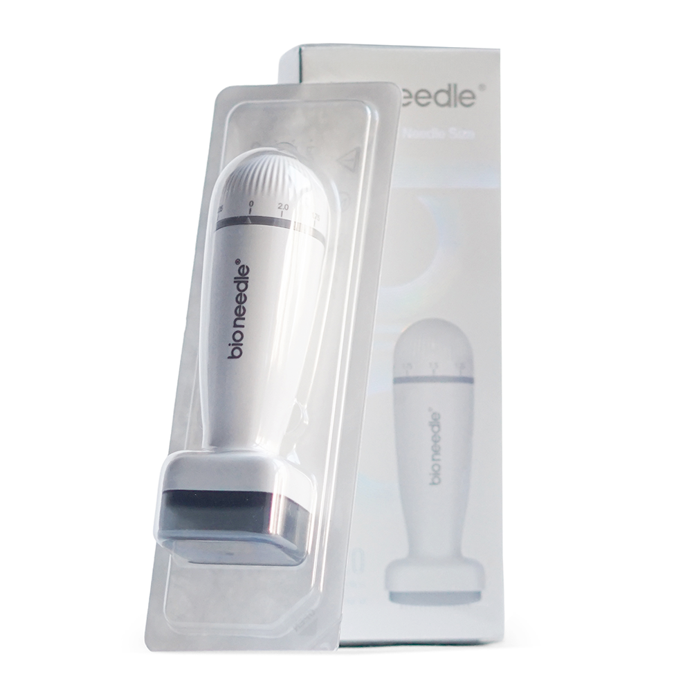 Вид упаковки та запаковоного дермаштампа Bio Needle з 120 титановими голками