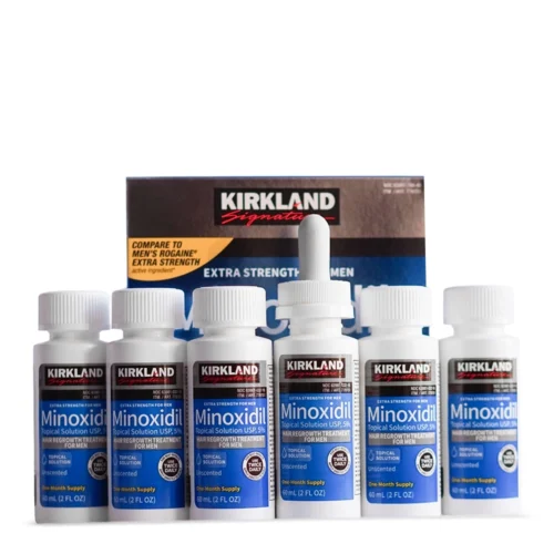 Набір Міноксидилу Кіркланд 5% — 6 флакони по 60 мл, комплект для тривалого використання, засіб для зміцнення волосся
