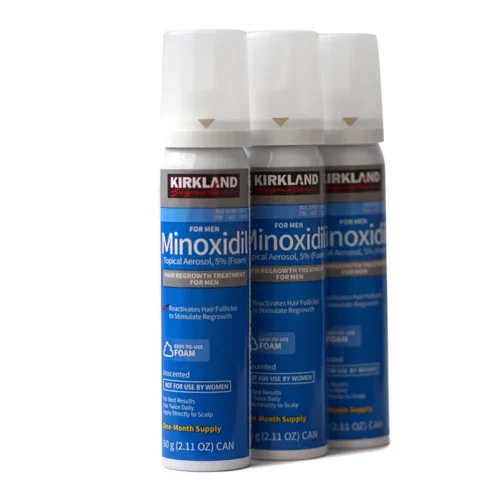 Міноксидил Кіркленд піна 5% для чоловіків — 3 флакони Kirkland Signature Minoxidil Foam для відновлення волосся та бороди.