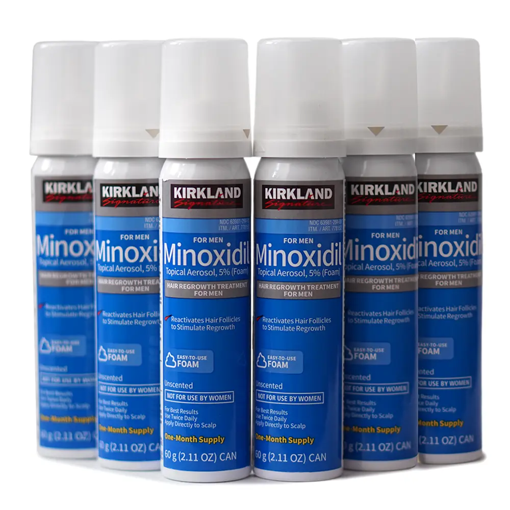 Піна Kirkland Minoxidil 5% для росту волосся та бороди, набір на 6 місяців (6 флаконів)