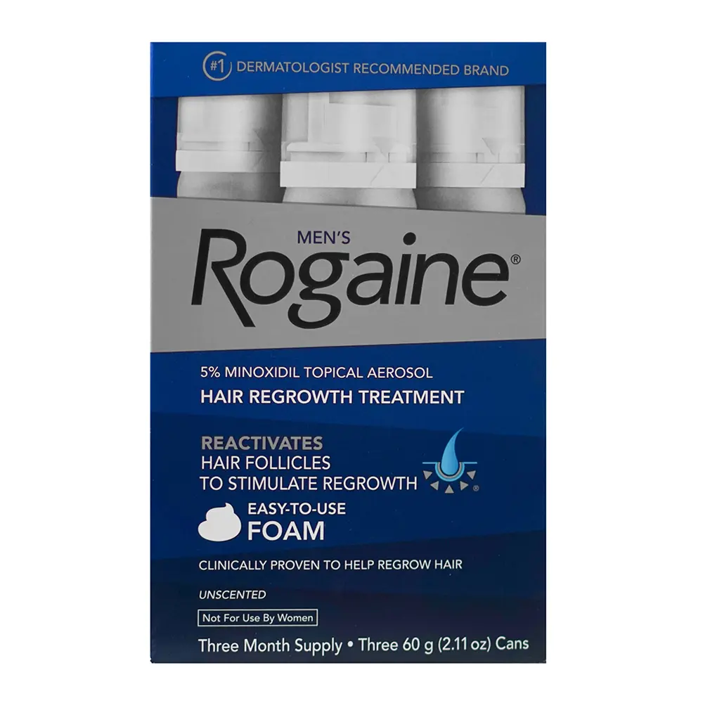 Чоловічий Rogaine 5% міноксидил піна (foam) для відновлення росту волосся, набір на 3 місяці, оригінал США.