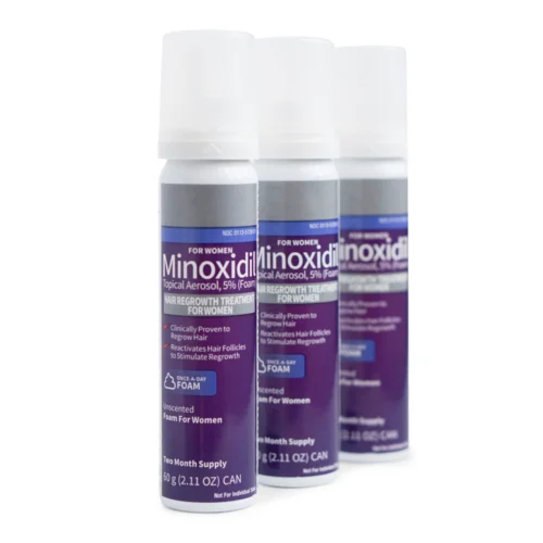 Набір з трьох флаконів жіночої піни міноксидил 5 відсотків