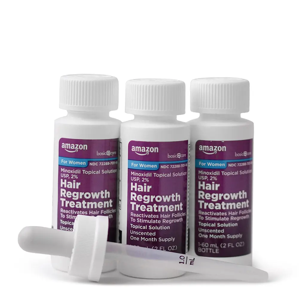 Міноксидил Basic Care для жінок (3 флакони) лосьйон для росту та проти випадіння волосся